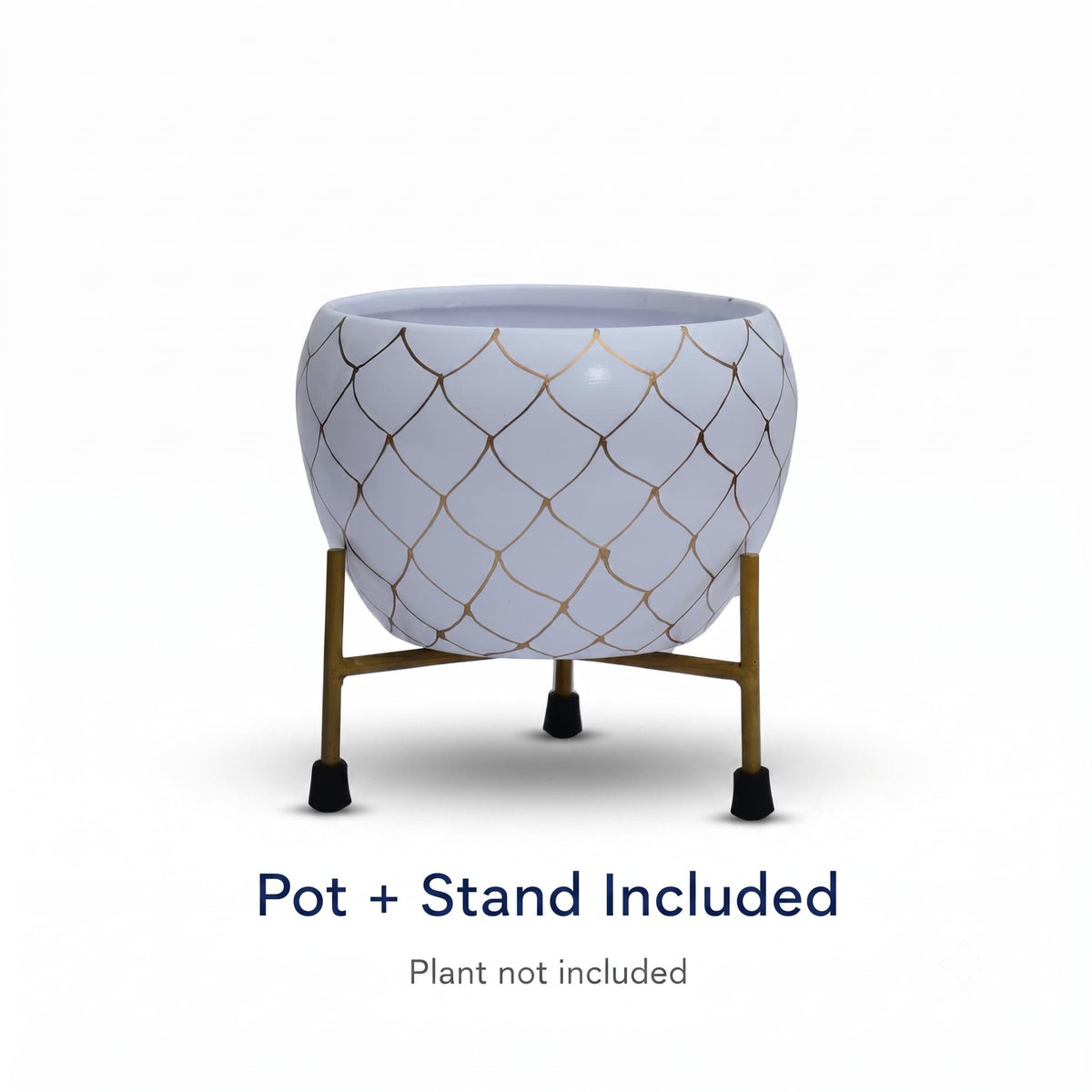 Geometric Checks Planter pot with Stand
