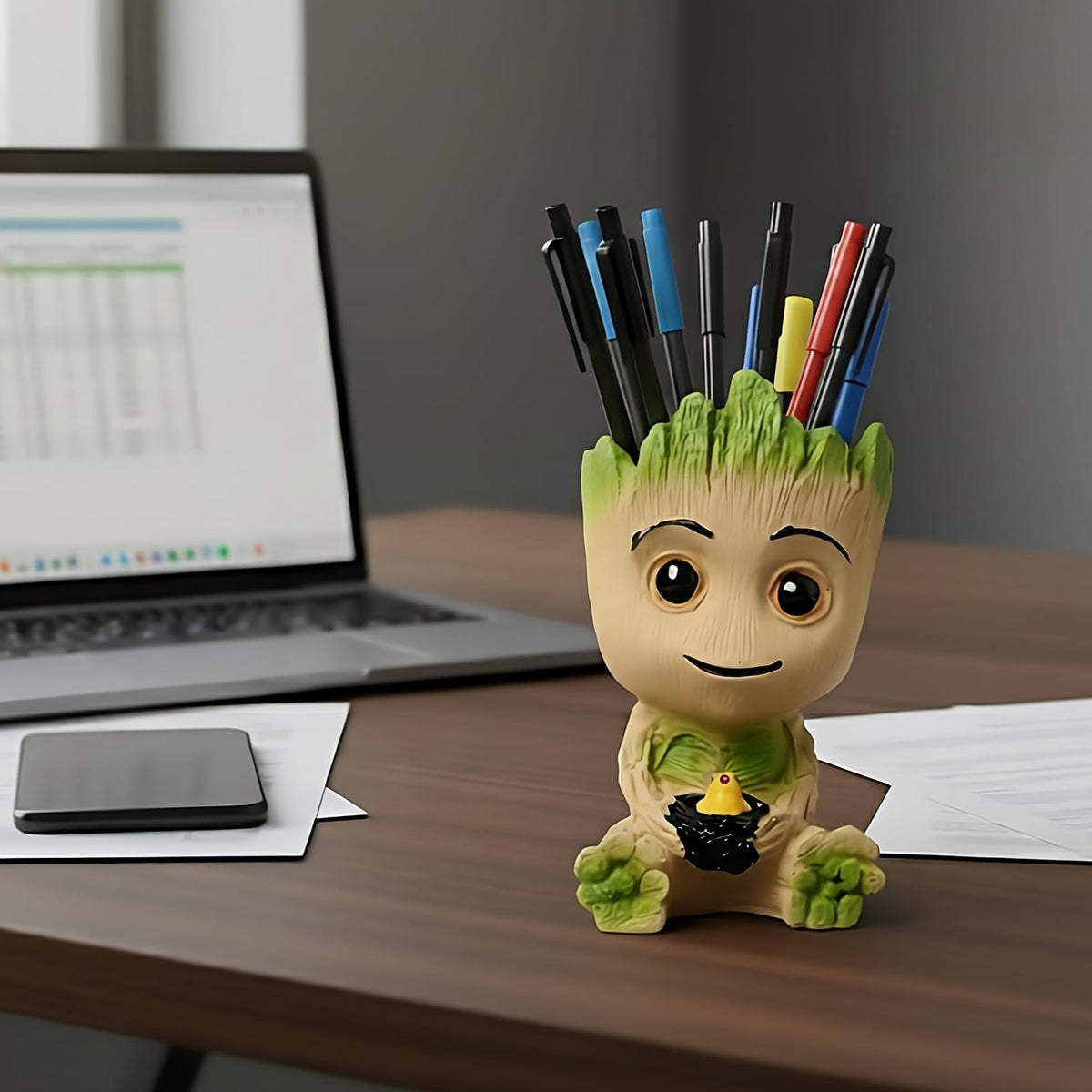 Groot Resin Planter & Pen Stand