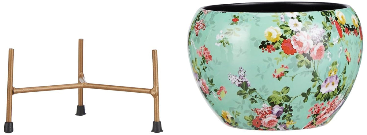 Floral design Pot with Stand
