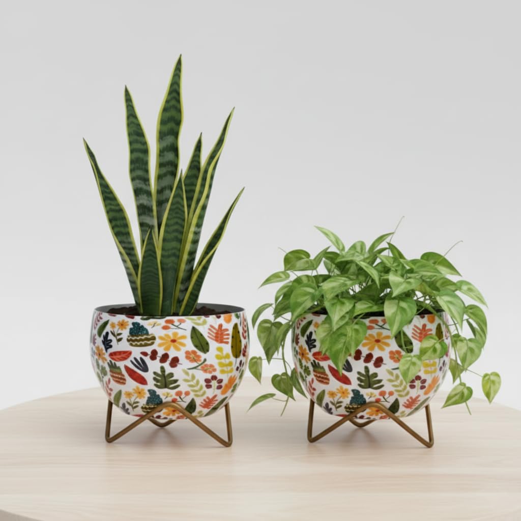 Floral design Pot with Stand