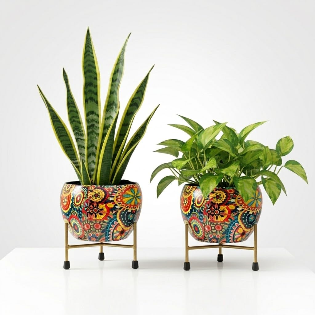 Floral design Pot with Stand