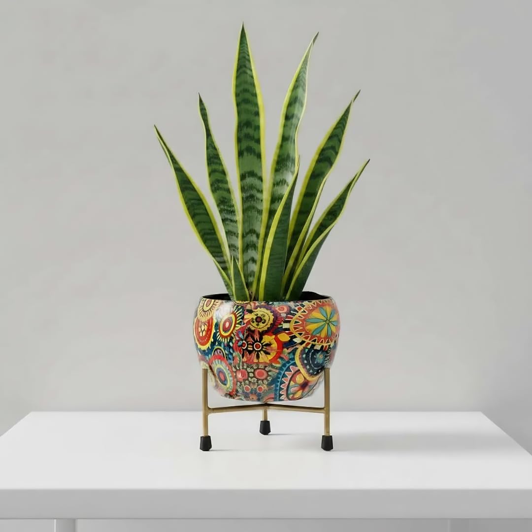 Floral design Pot with Stand